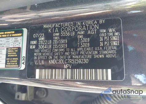 2024 Kia Ev6 Wind из США, поврежденный, VIN KNDC3DLC7R5159230